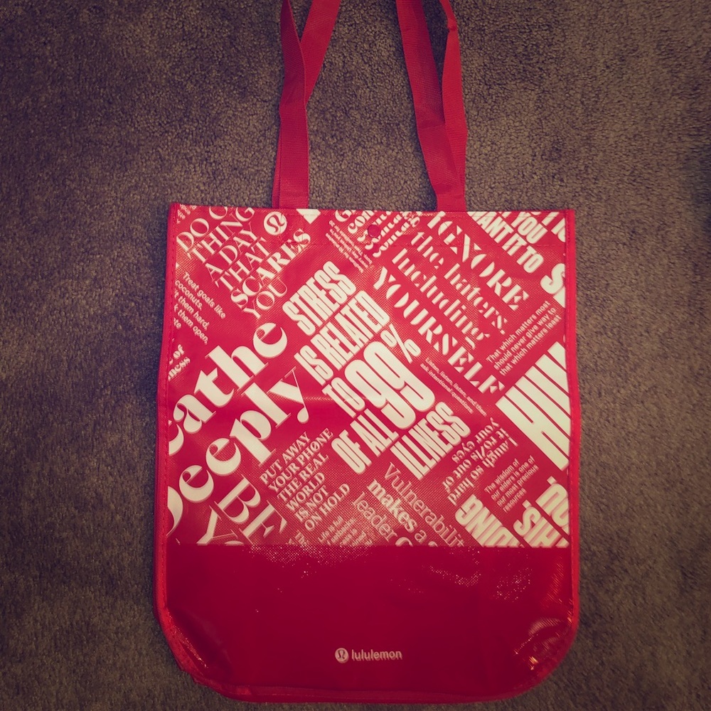 Lululemon tote bag—medium/large—red